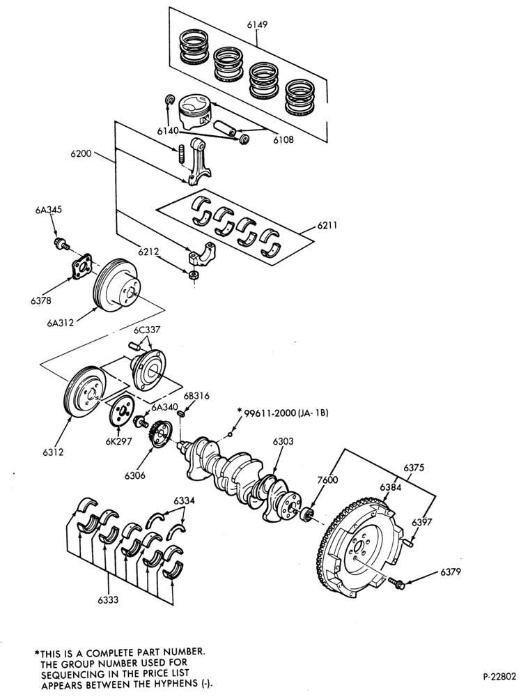 Схема ENGINE-Piston and related parts