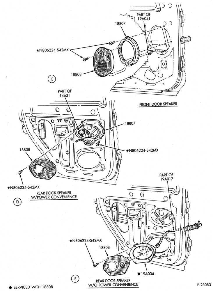 Схема RADIOS-Radio, speakers, amplifier & wiring - JBL - Four Door - Page B-B
