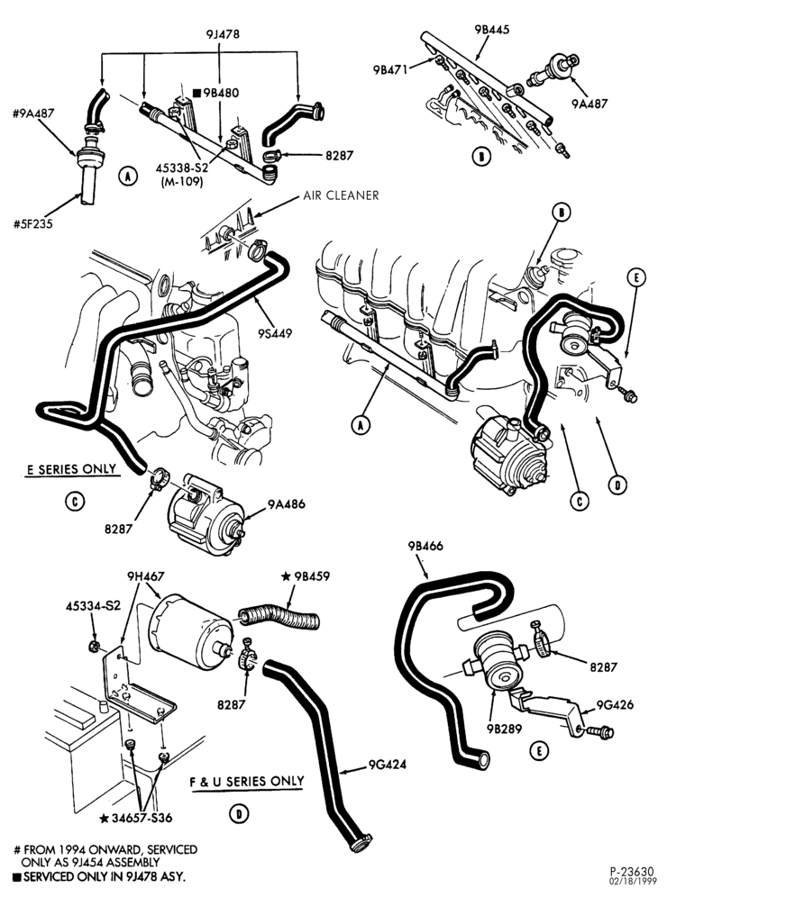 Схема 6 CYL. 4.9L-Secondary air injection (air) - A/T