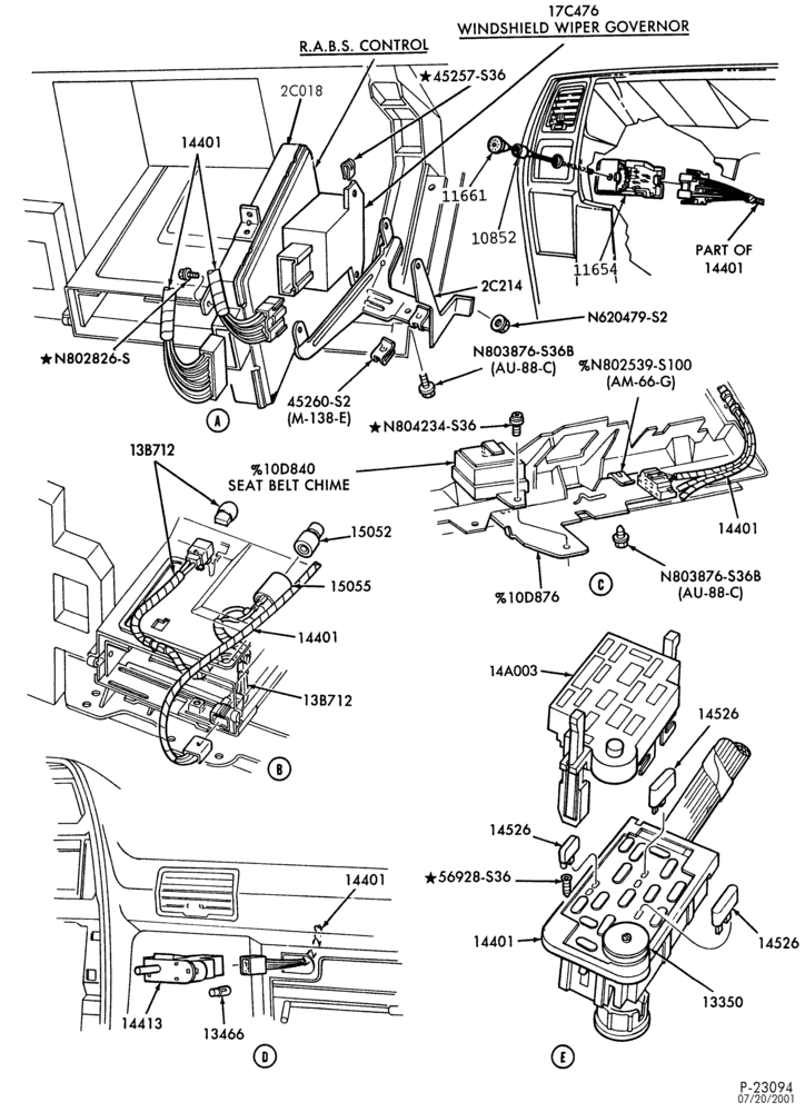 Схема BRAKES-R.A.B.S. control module-BN