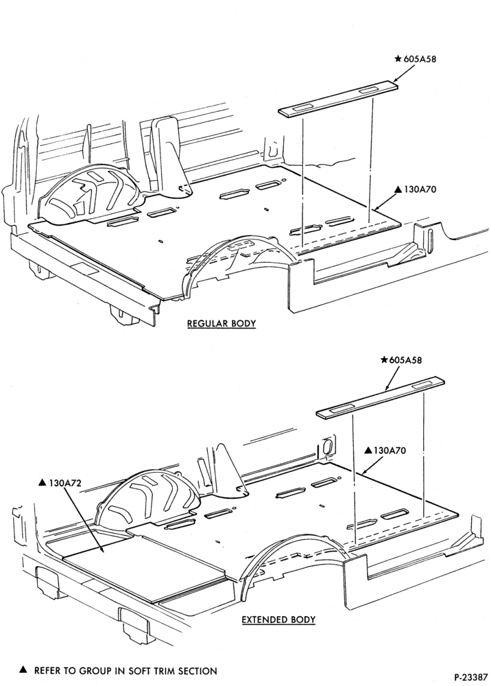 Схема TRIM-Interior trim- Floor fillers-A