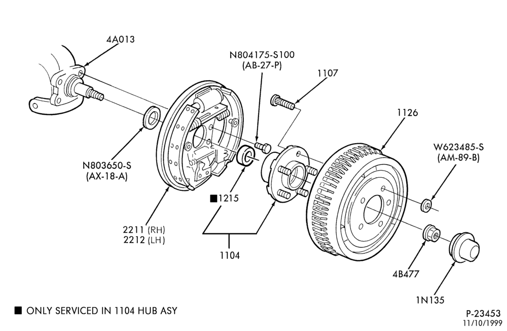 Схема BRAKES-Brake asy. - rear drum brake mounting