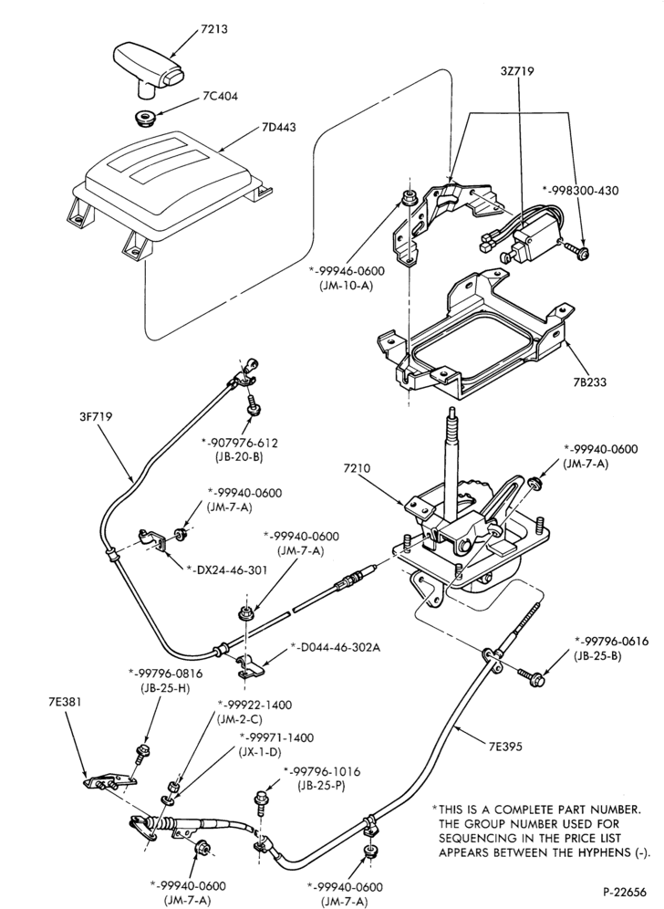 Схема ATX TYPE - EXTERNAL PARTS-ATX TYPE - shift mechanism - floor or console mounted