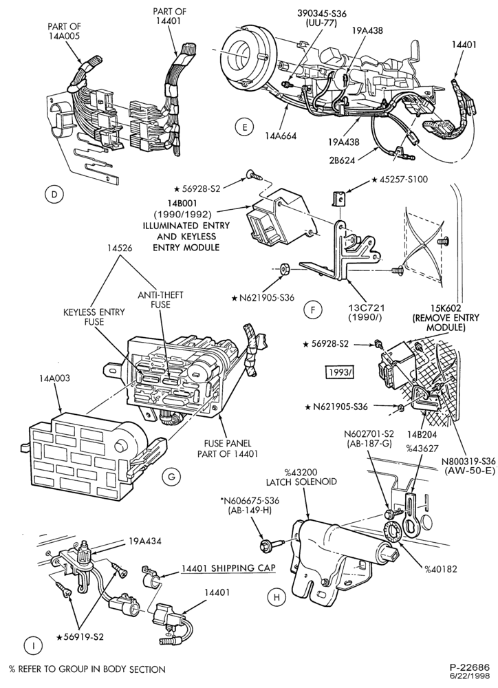 Схема ELECTRICAL SYSTEMS-Keyless entry & anti-theft system - control & wiring system - Page B