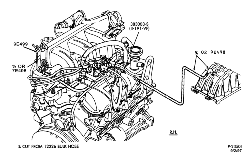Схема 6 CYL. 4.0L - CHV-Emission system - exhaust gas recirculation (E.G.R.)