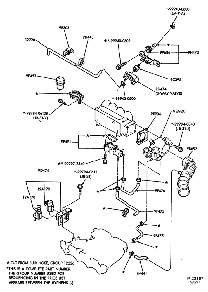 Схема 4 CYL. 1.8L-Fuel injection - throttle body & hoses