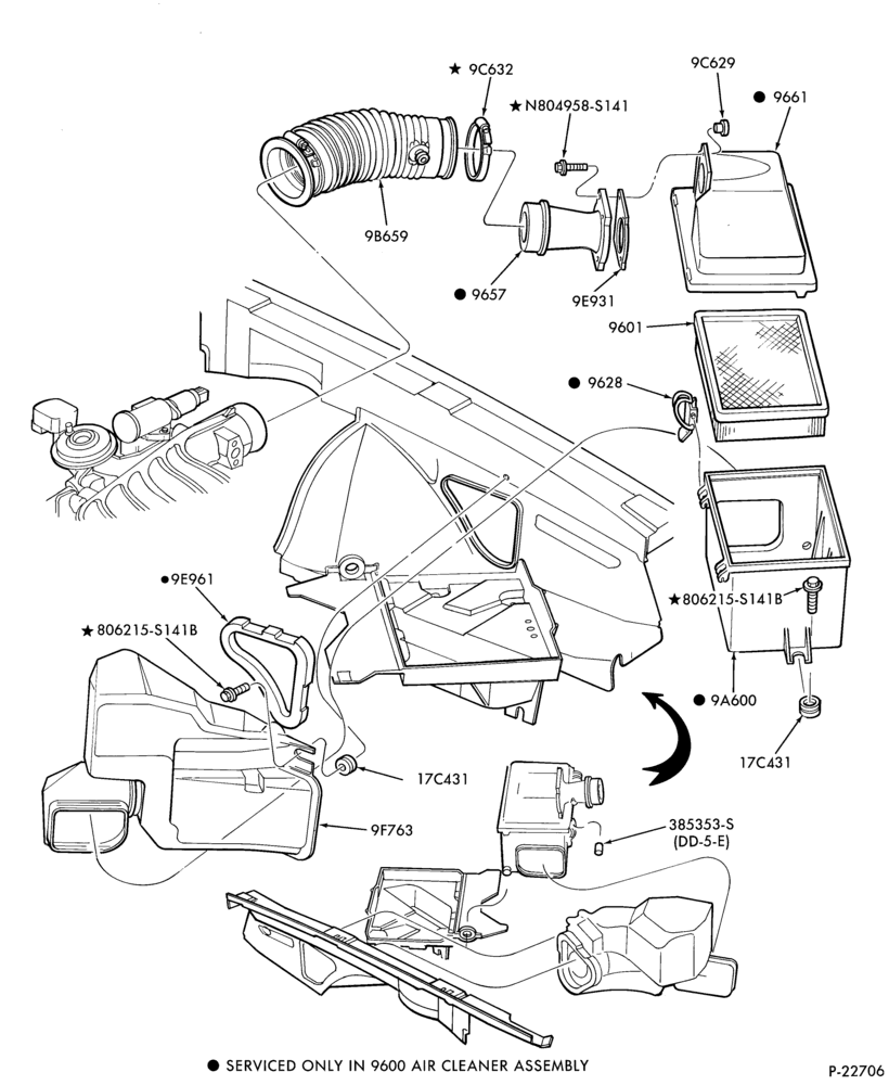 Схема 6 CYL. 3.0L - EXC. SHO-Air cleaner-w/auto. trans.
