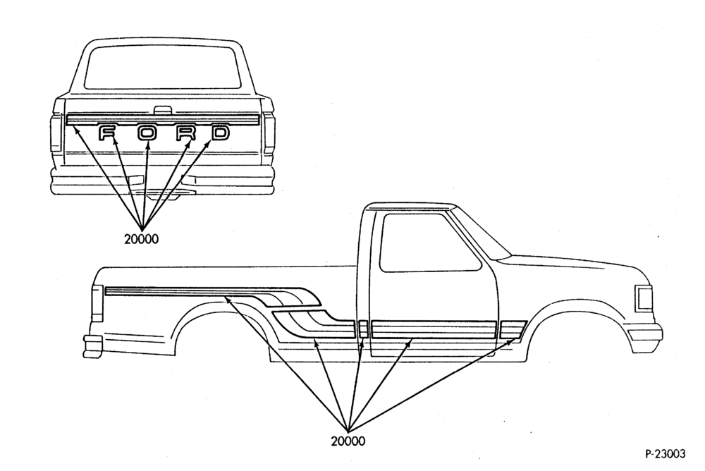 Схема REGULAR CAB - TAPE STRIPE - ACCESSORY