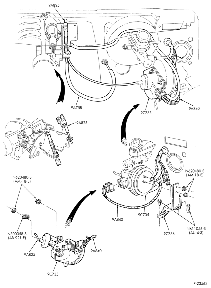 Схема 6 CYL. 3.0L (183 C.I.D.)-engine compartment