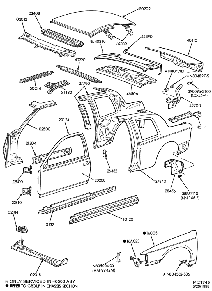 Схема SHEET METAL-66 - upper body - Cougar