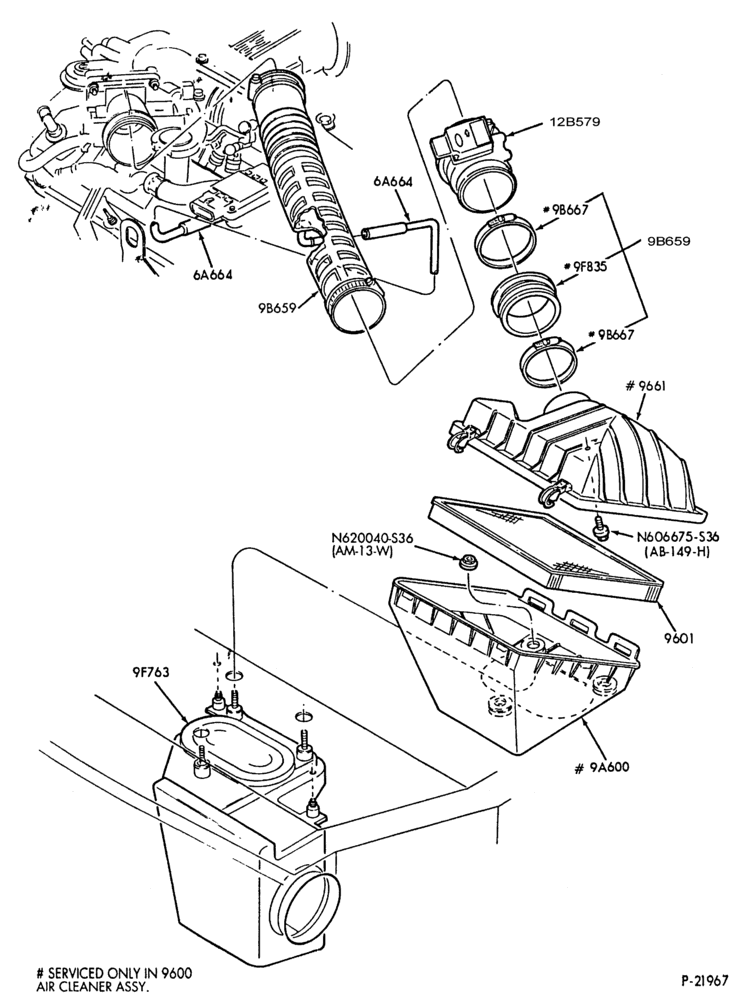 Схема 6 CYL. 3.8L - S/C-Air cleaner