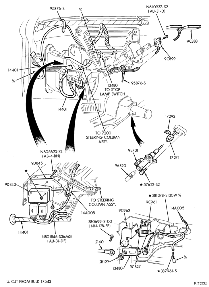 Схема 8 CYL. 5.0L (302 C.I.D.)-Speed control- passenger compartment