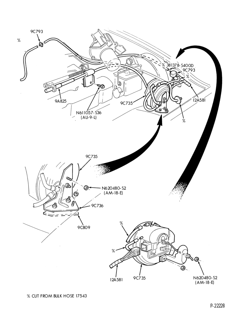 Схема 8 CYL. 5.0L (302 C.I.D.)-Speed control- engine compartment