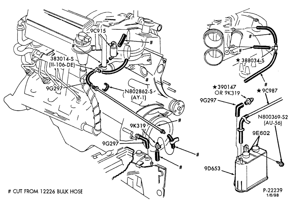Схема 8 CYL. 5.8L (351 C.I.D.)-W-GAS-F250/350-over 8500# G.V.W.