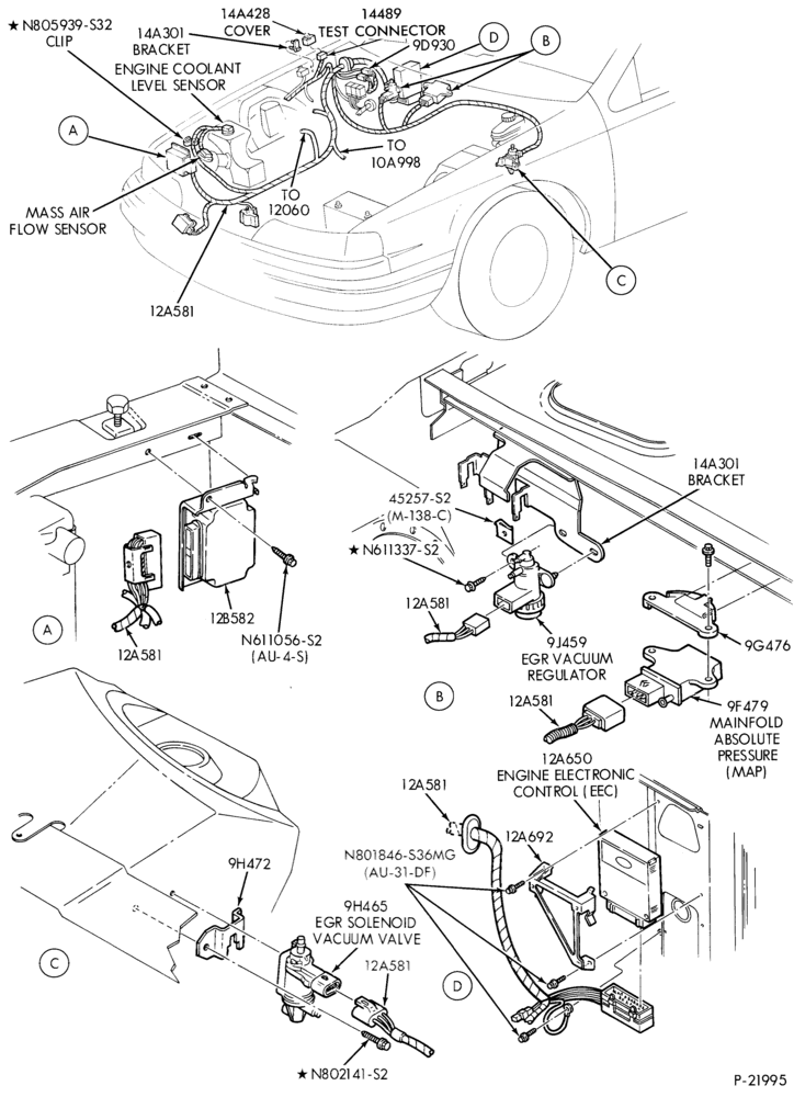 Схема 6 CYL. 3.8L - S/C-Powertrain control module (P.C.M.) - Page A