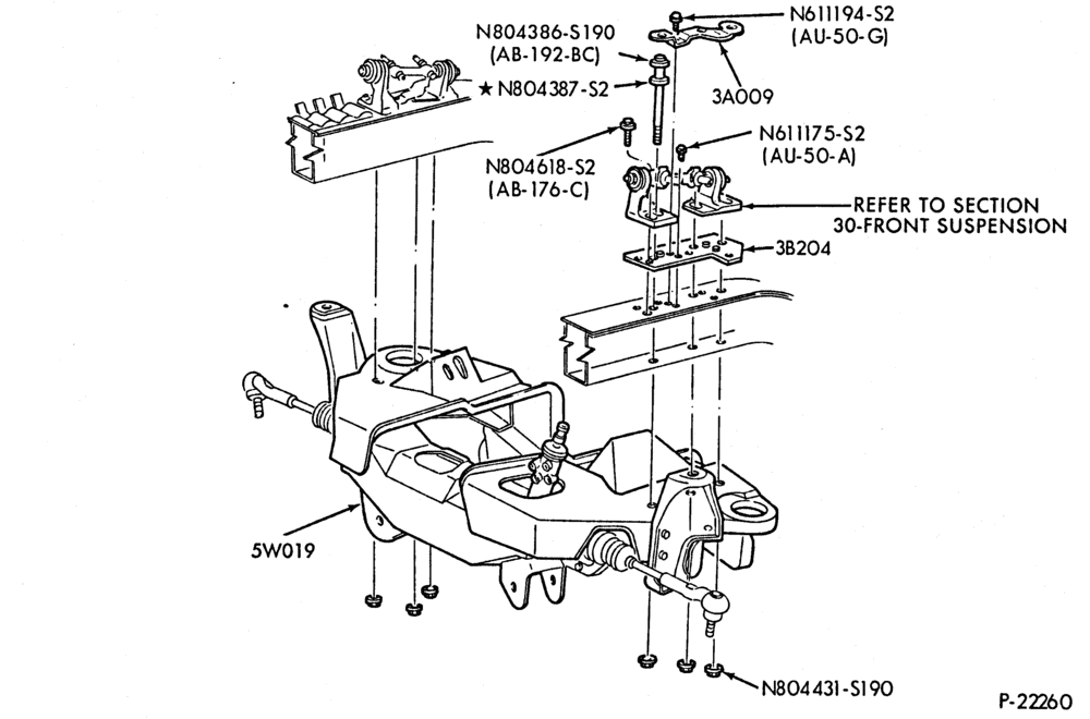 Схема EXHAUST SYSTEM-FRAME  - number one crossmember-(1987/)-A