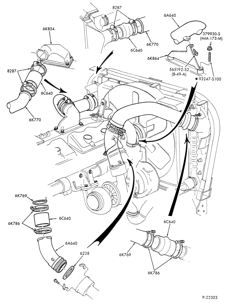 Схема 6 CYL. 14.6L (893 C.I.D.) DIESEL-L-LA-LN-LS-LT-LNT-LTA-LTS900 (1988/)