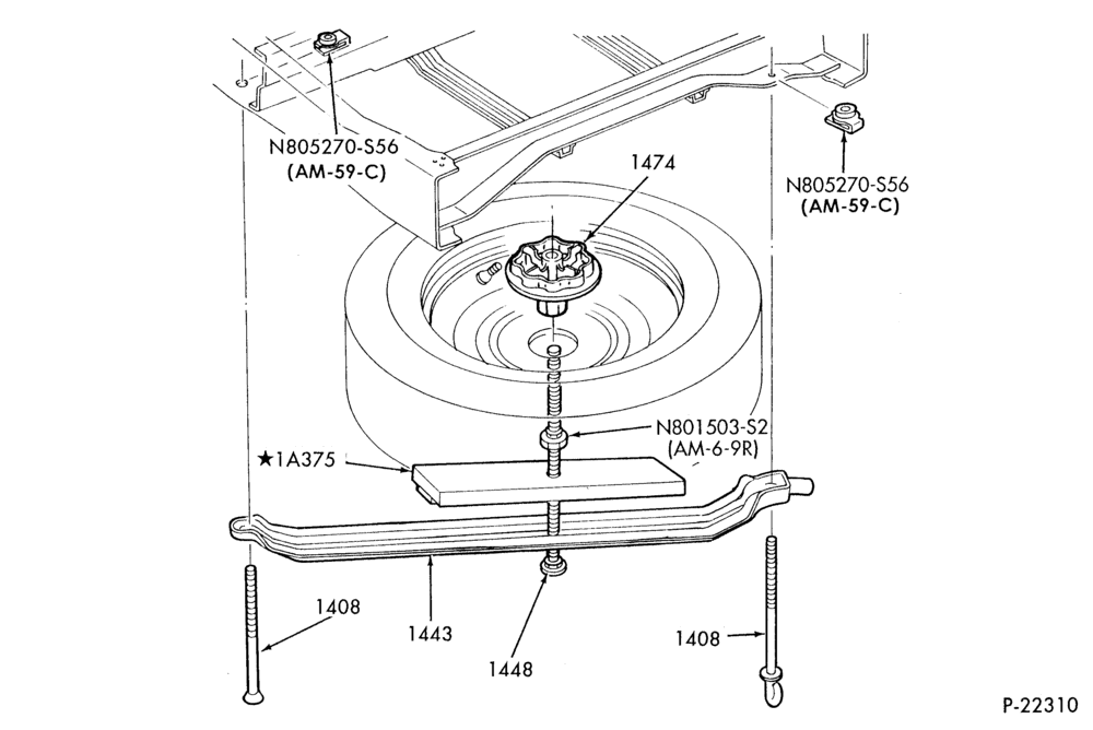 Схема SPARE WHEEL CARRIERS-(1987/) --F100/350,