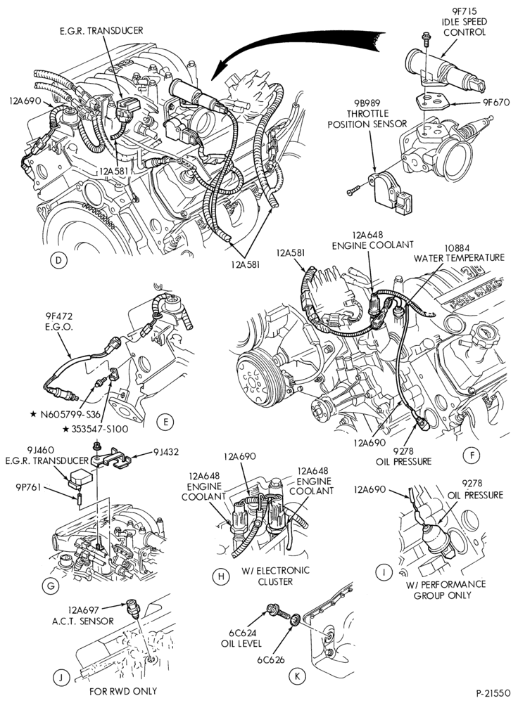 Схема 6 CYL. 3.8L (230 C.I.D.)-Electronic engine control (E.E.C.) - E.F.I.- Page B