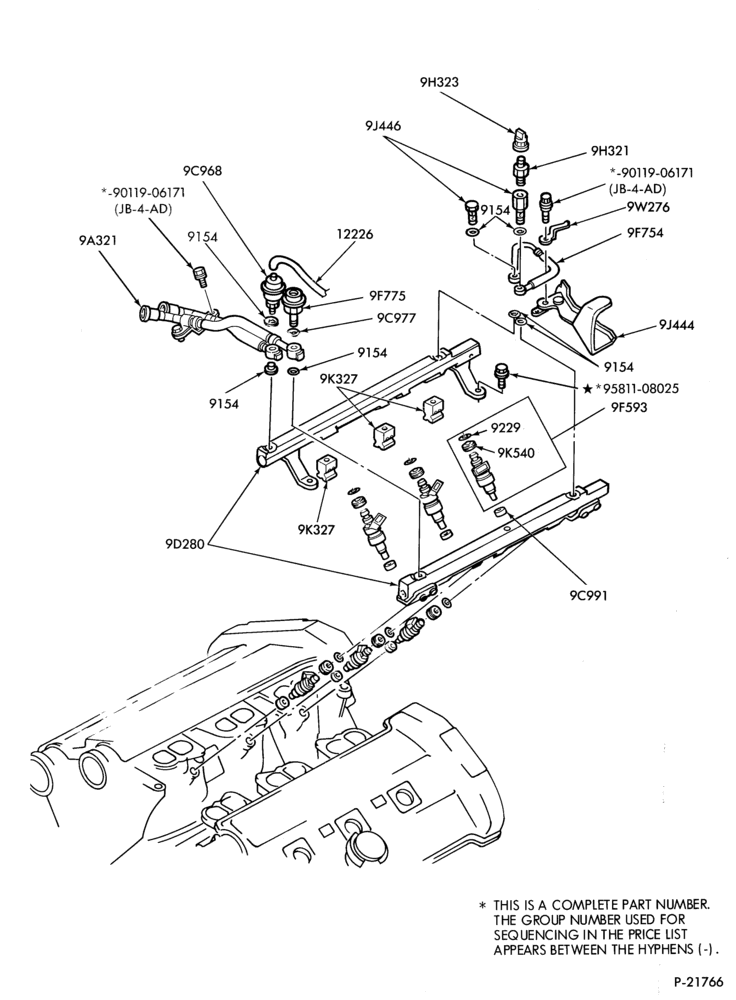 Схема 6 CYL. 3.0L (183 C.I.D.) - SHO-Fuel injection injectors,