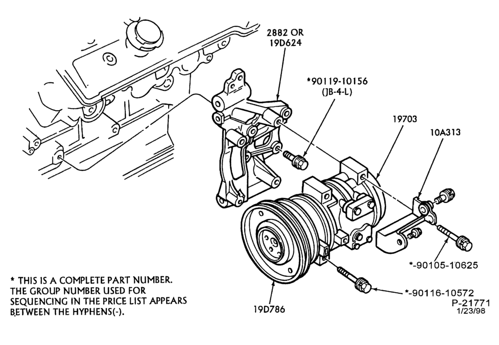 Схема Аудиосистема, ANTENNAS AND SPEAKERS-Compressor installation - integral-6 cyl. 183 (3.0L)-SHO
