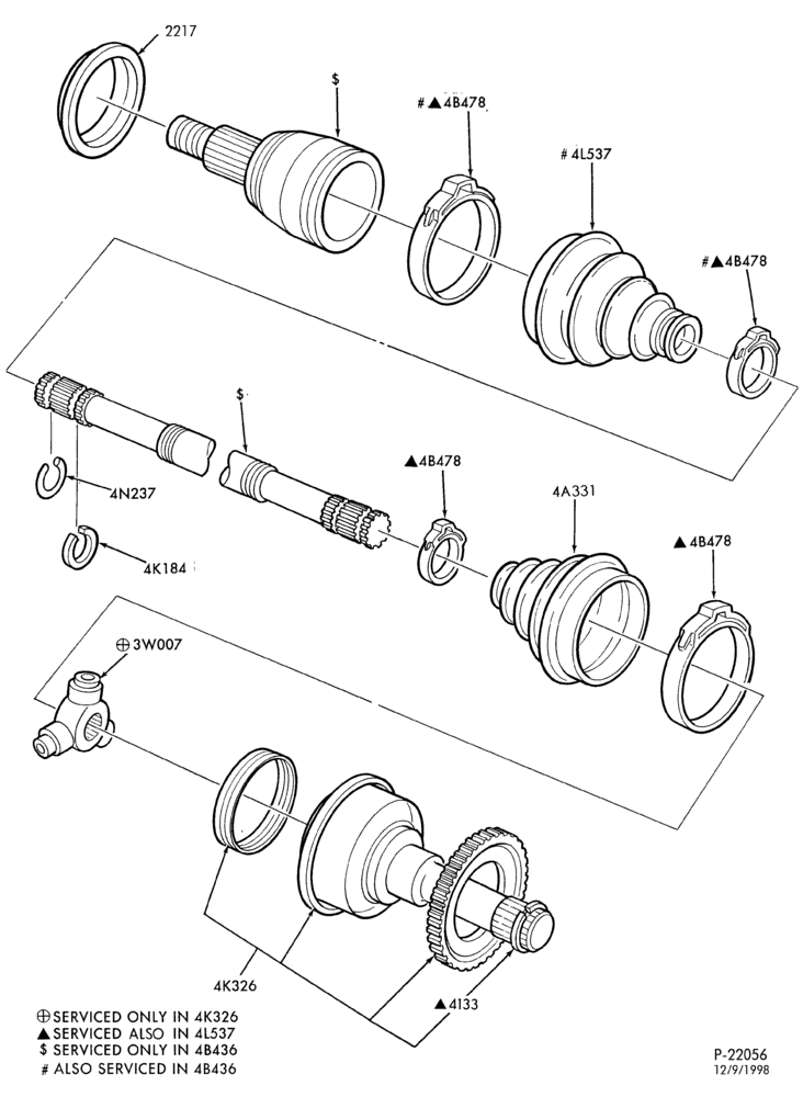 Схема REAR AXLE-REAR AXLE - shaft & joint asy.