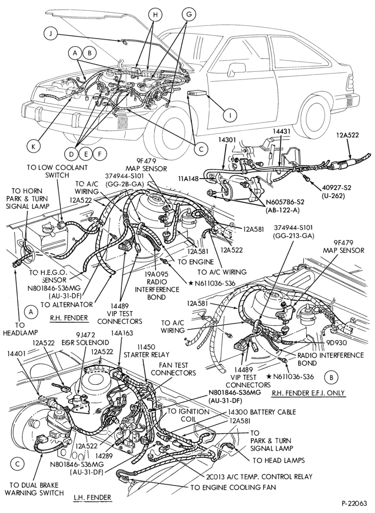 Схема 4 CYL. 1.9L (116 C.I.D.)-Electronic engine control (E.E.C.)- Page-A