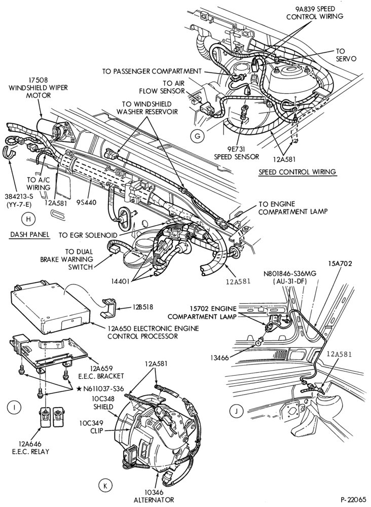 Схема 4 CYL. 1.9L (116 C.I.D.)-Electronic engine control (E.E.C.)- Page-C                                    "From 3/88