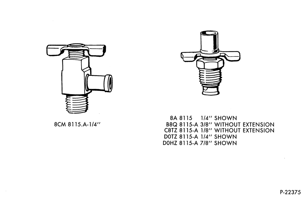 Схема DRAINCOCK (RADIATOR) - DRAINCOCKS, SELECTED BY SIZE