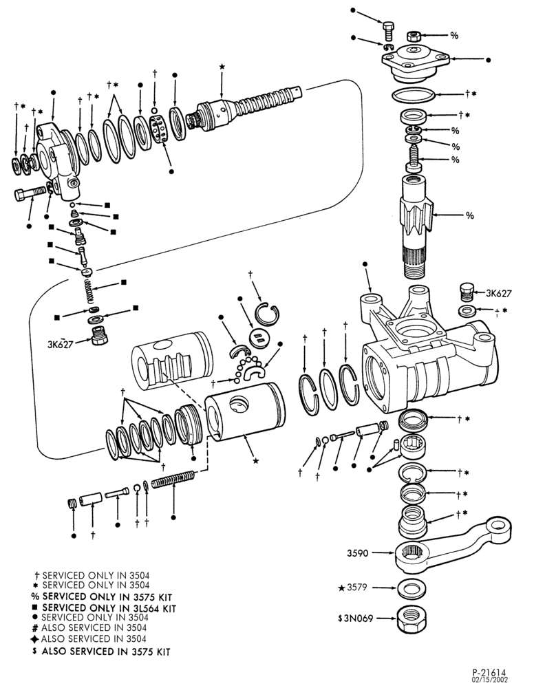 Схема STEERING-(1989) - Bendix C-500-F53/59-Stripped Chassis