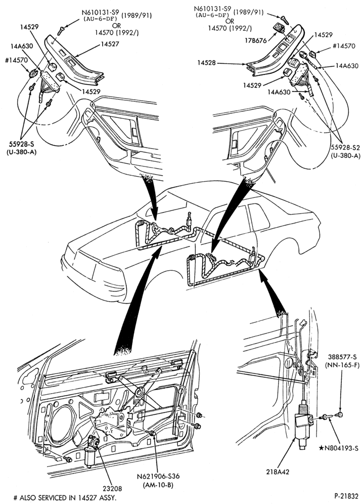 Схема ELECTRICAL SYSTEMS-Power window controls & wiring system