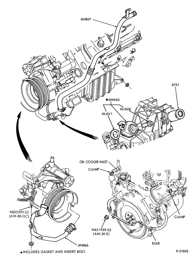 Схема 6 CYL. 3.8L (230 C.I.D.) - S/C-Oil filter (spin-on type)