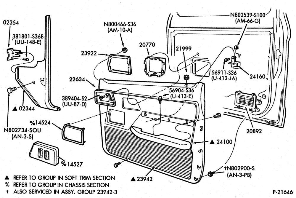 Схема TRIM-Door trim panels - Hi series-(1989)-R