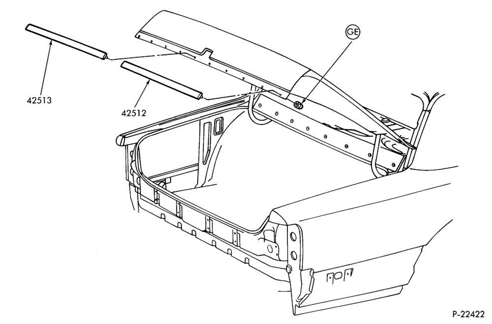 Схема LINCOLN TOWN CAR -- LUGGAGE COMPARTMENT DOOR