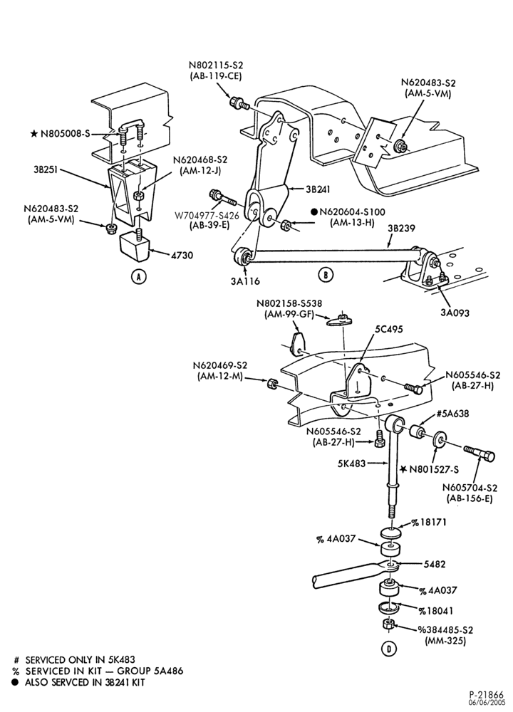 Схема FRONT SUSPENSION-(1988/) - single shock - Page B-F(Super Duty)