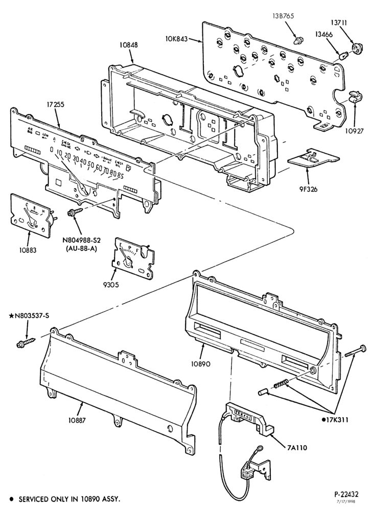 Схема Стартер, IGNITION AND HEADLAMP SWITCHES-Instrument cluster parts - mechanical