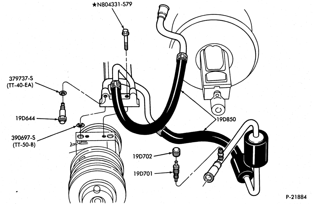 Схема AIR CONDITIONING-- built - Super/Van Wagon  - built - built - built - built-in (dealer installed)-auxiliary -8 cyl. 302 (5.0L)-E150/250