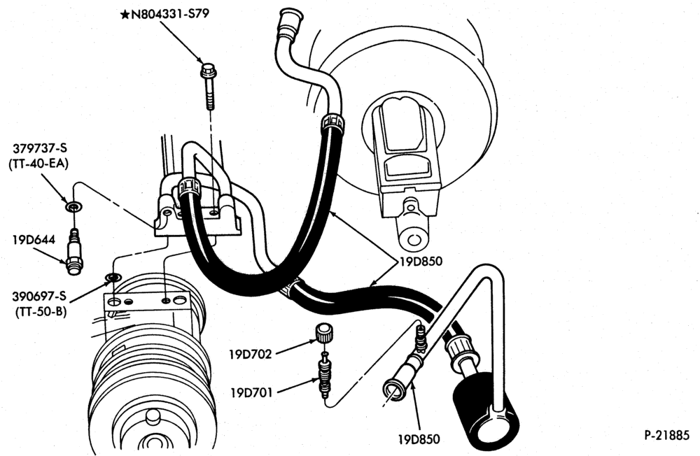 Схема AIR CONDITIONING-- built - Super/Van Wagon  - built - built - built - built-in (dealer installed)-auxiliary -8 cyl. 351W (5.8L)-All