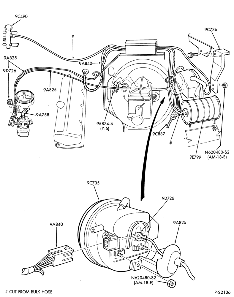 Схема 8 CYL. 7.3L (446 C.I.D.)-DIESEL-Factory installed-engine