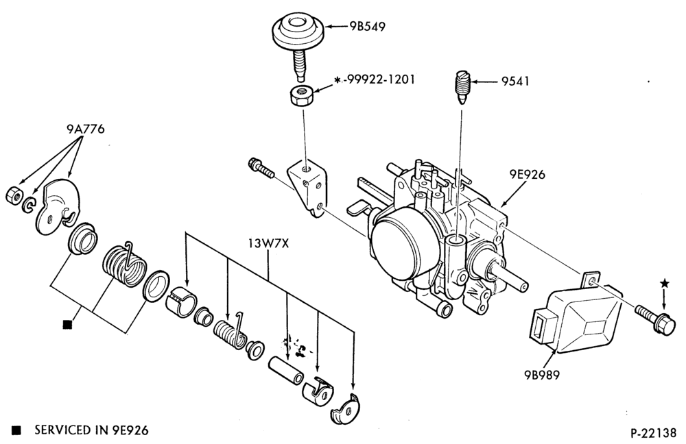 Схема 4 CYL. 1.6L (98 C.I.D.)-Fuel injection throttle- Body details