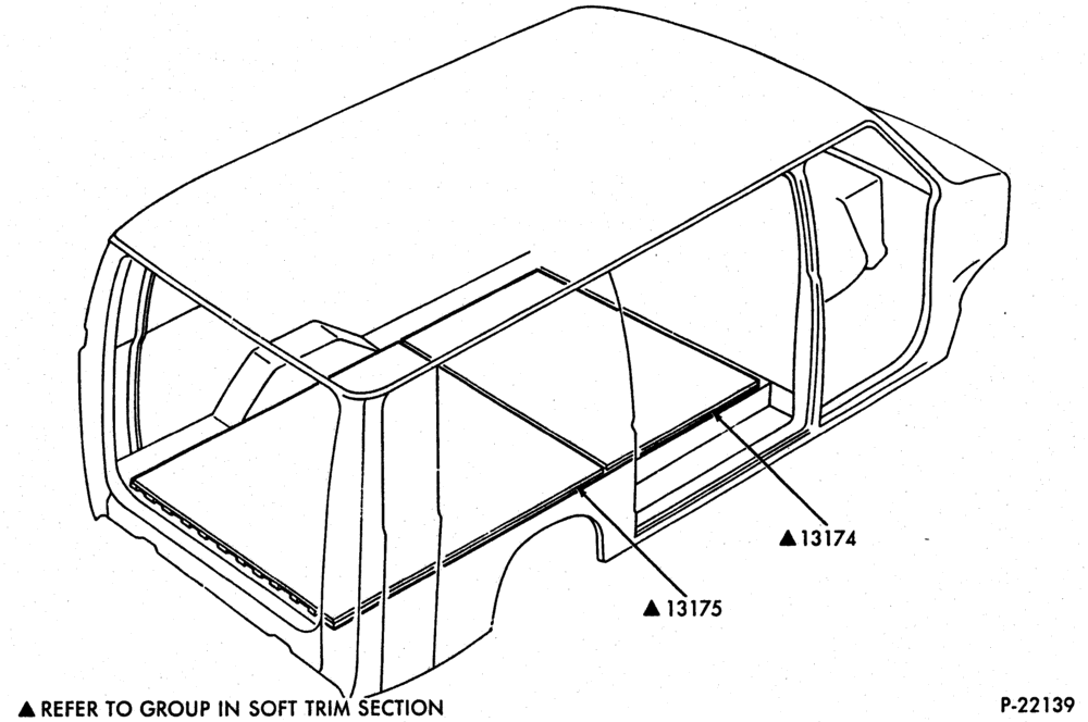 Схема TRIM-Interior trim (floor fillers)-w/rear seats-w/rear seats-"From 6/88"-E150/350