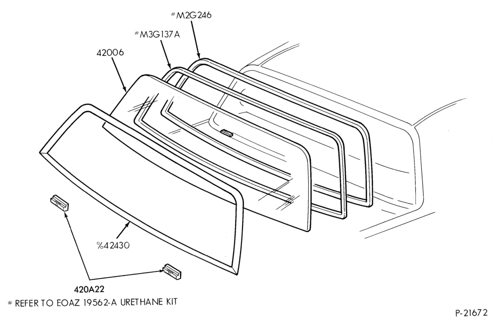 Схема LIFT/TAILGATE, LUGGAGE & BACK WINDOW-Back window - Cougar