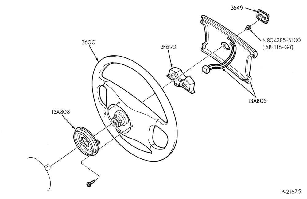 Схема STEERING WHEEL-4-spoke wheel