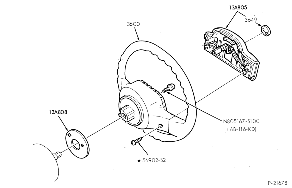 Схема STEERING WHEEL-2-spoke wheel - Sable