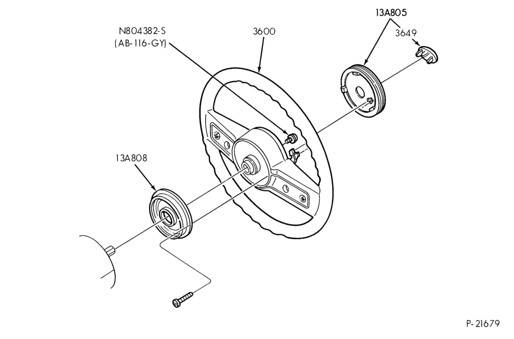 Схема LAMPS-2-spoke wheel - center pad horn blow