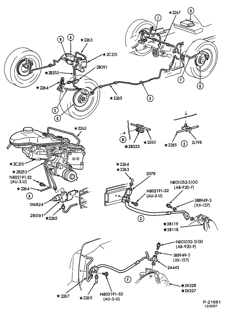 Схема BRAKES-Disc brake system - w/rear disc brake & anti-lock - Page A