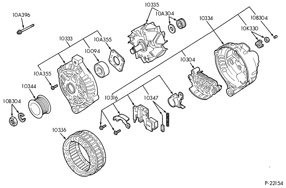 Схема DISTRIBUTOR AND IGNITION SYSTEM-Alternator - Mitsubishi - 110 amp.