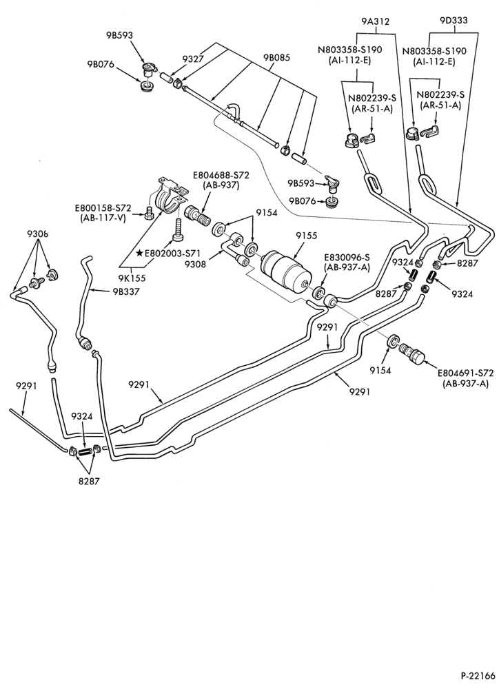 Схема 6 CYL. 2.9L (177 C.I.D.)-Fuel system-lines