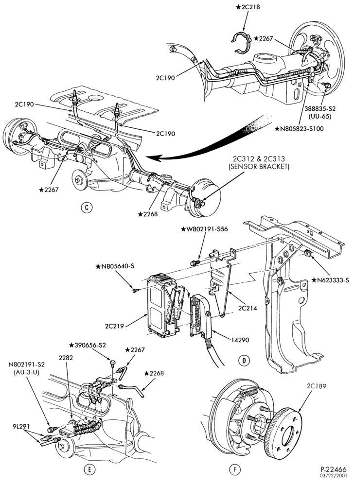 Схема BRAKES-Brake system - w/anti-lock - Page B