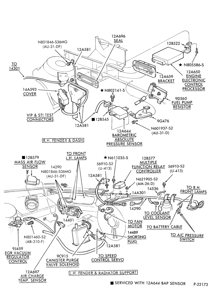Схема 6 CYL. 3.0L (183 C.I.D.) - SHO-Electronic engine control (E.E.C.)- Page - C